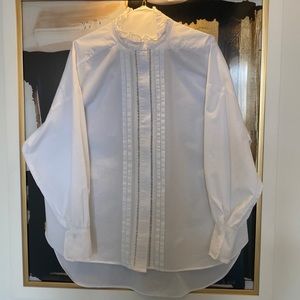 Zara NWOT oversized white cotton shirt.